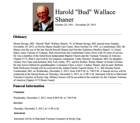 Obituary for Harold _Bud_ Wallace Shaner-1